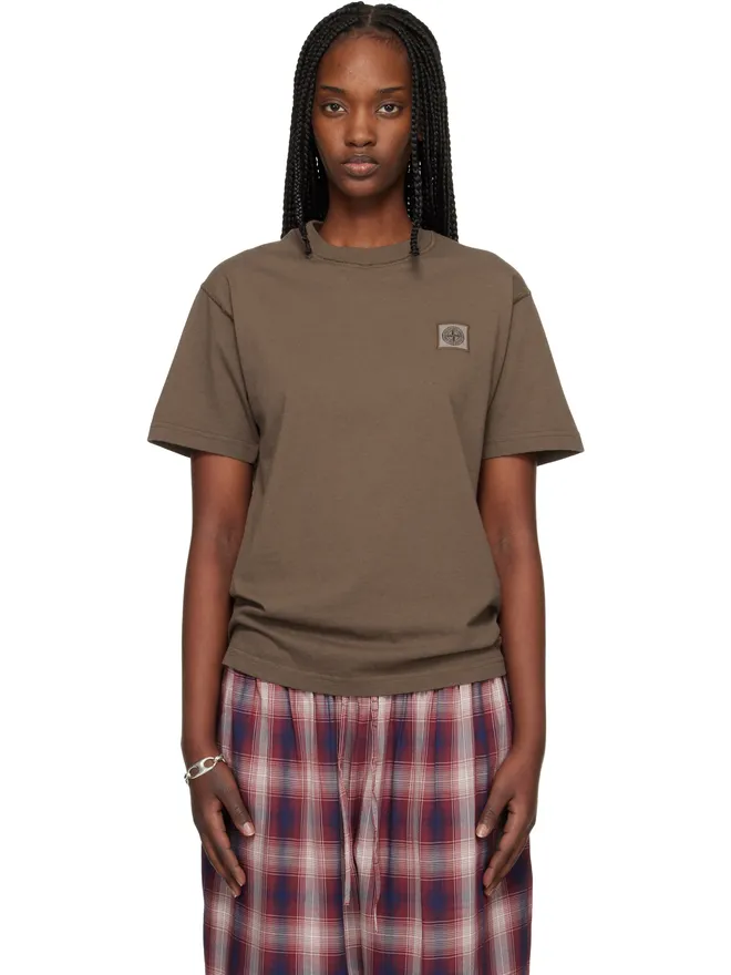 Stone Island Stone Island 2100026 Organic Cotton Jersey Fissato Effect Tシャツの商品画像