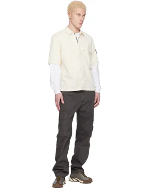 Stone Island グレー 3100011 Organic Broken Twill Old Effect カーゴパンツ - サムネイル5