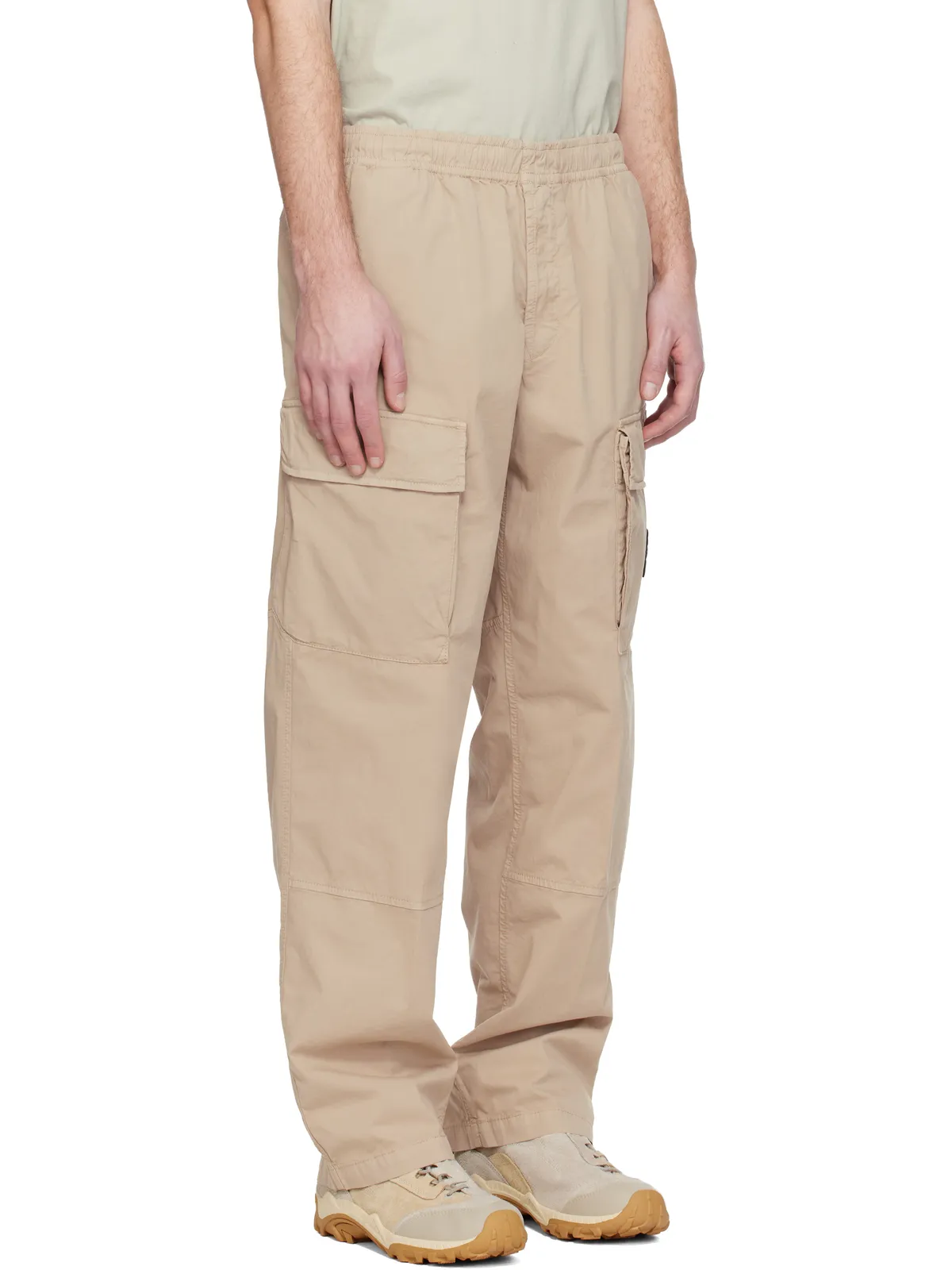 Stone Island ベージュ 3100020 Stretch Organic Cotton Twill カーゴパンツ - 画像2