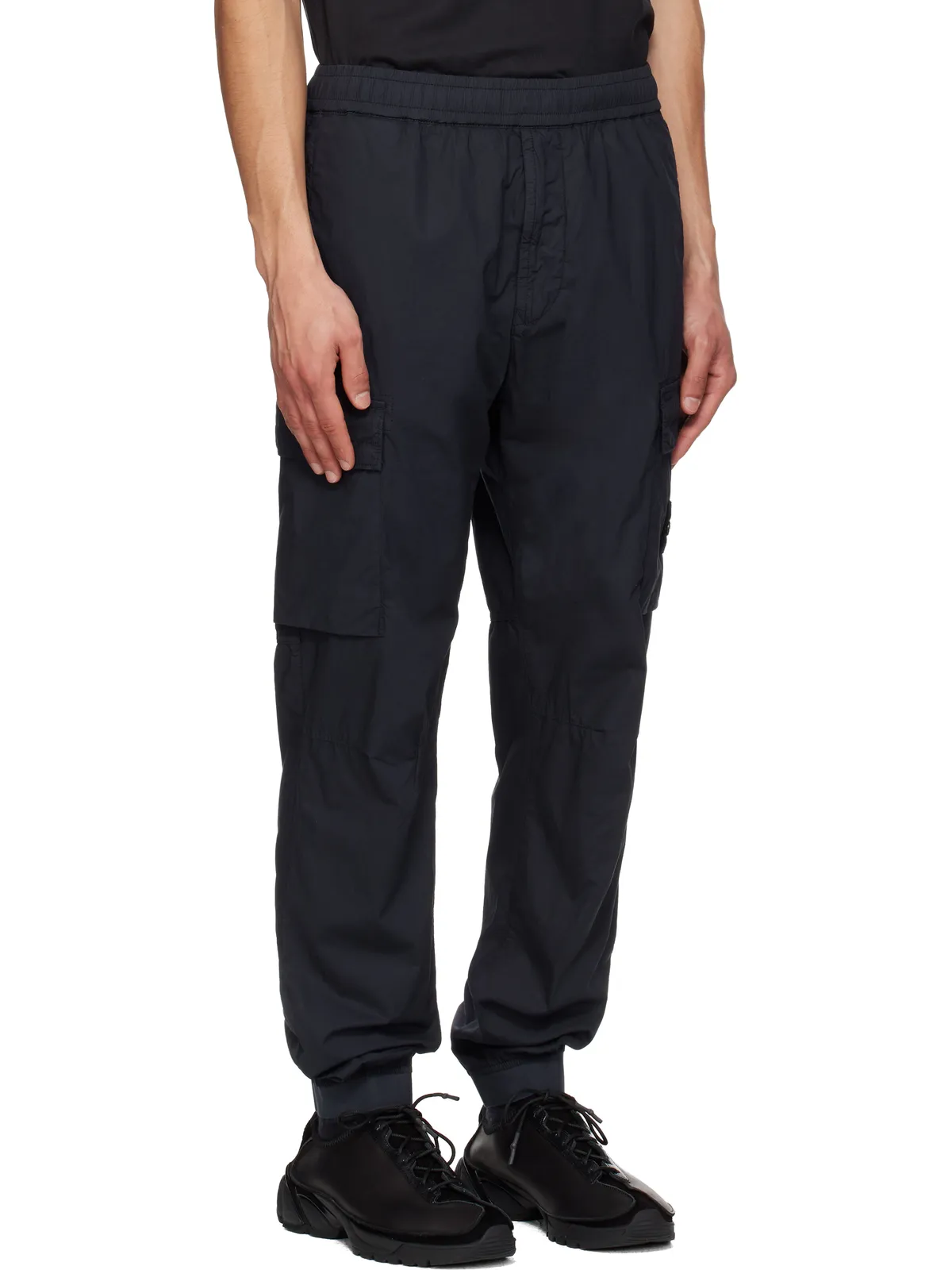 Stone Island ネイビー 3100031 ストレッチ オーガニックコットン ツイル カーゴパンツ - 画像2