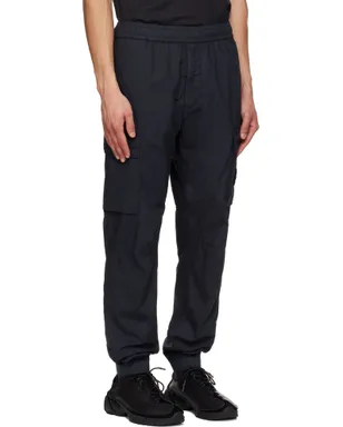 Stone Island ネイビー 3100031 ストレッチ オーガニックコットン ツイル カーゴパンツ - サムネイル2