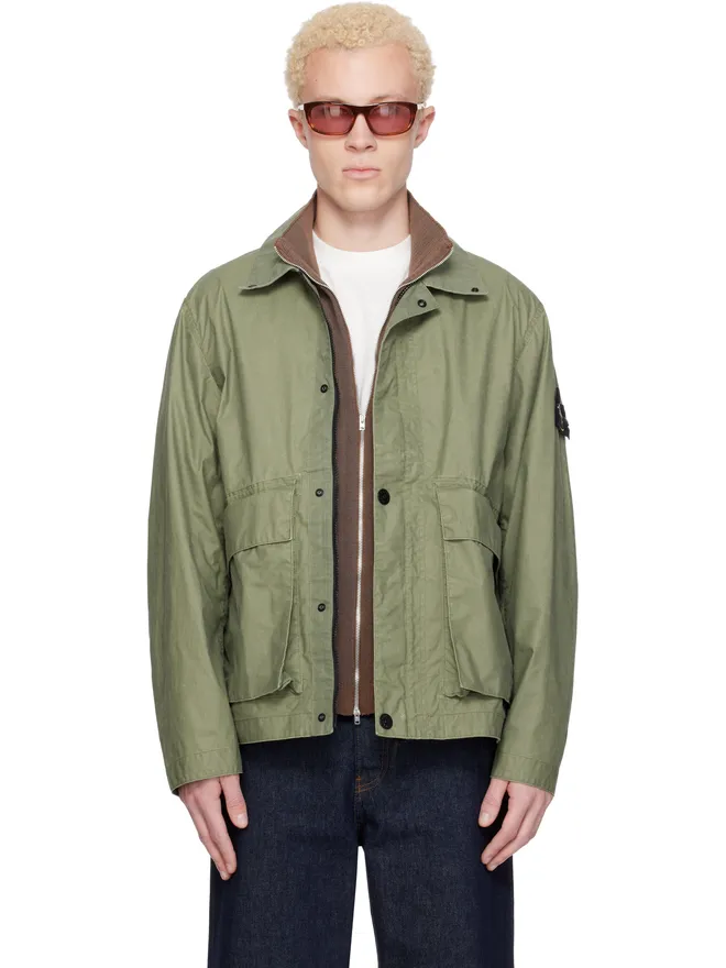Stone Island Stone Island 4100054 Waxed Pigment Cotton Tela ジャケットの商品画像