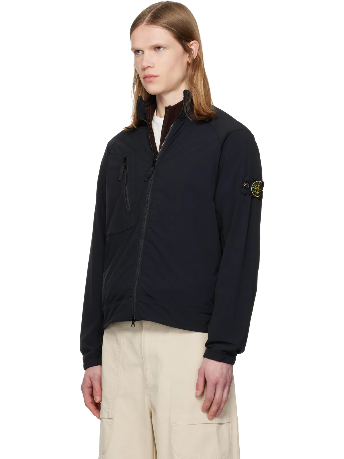 Stone Island 1200036 Stretch Nylon Tech フリースジャケット - 画像4
