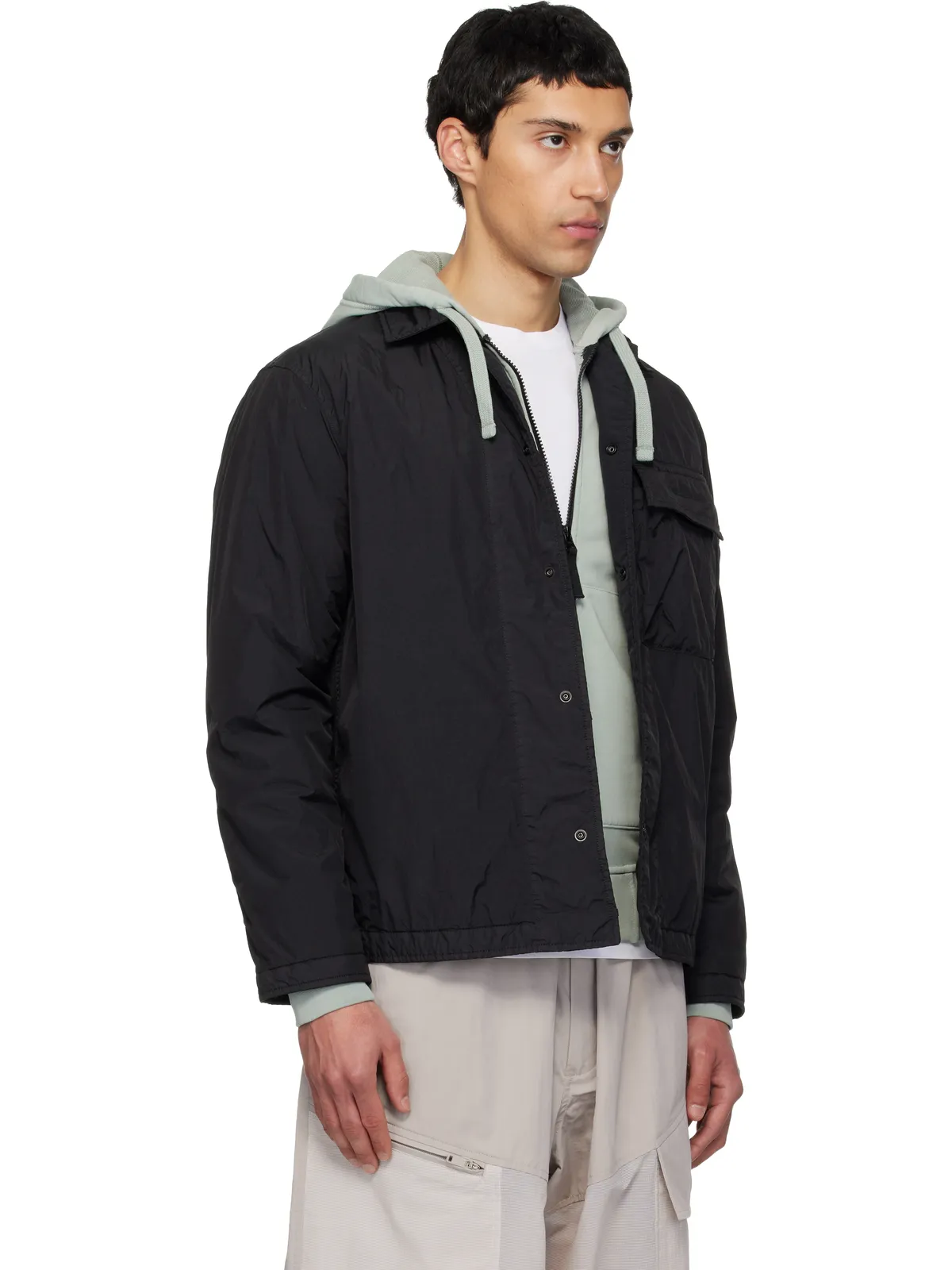 Stone Island 1200002 Garment Dyed Crinkled Reps シャツジャケット - 画像2