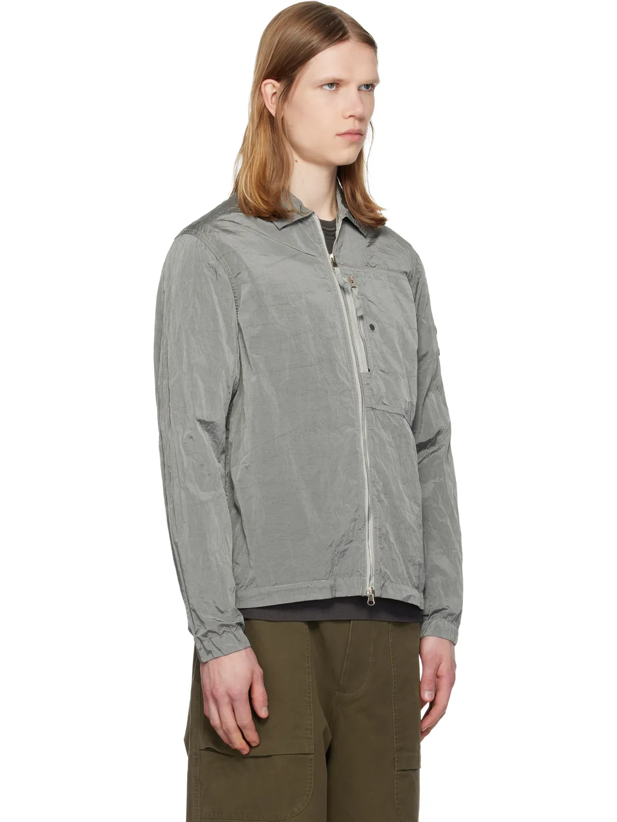 Stone Island 1200038 Nylon Metal ECONYL オーバーシャツ - 画像2