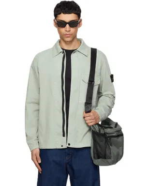 Stone Island 1200001 Organic Cotton Stretch 'Old' Effect ジャケット - サムネイル1