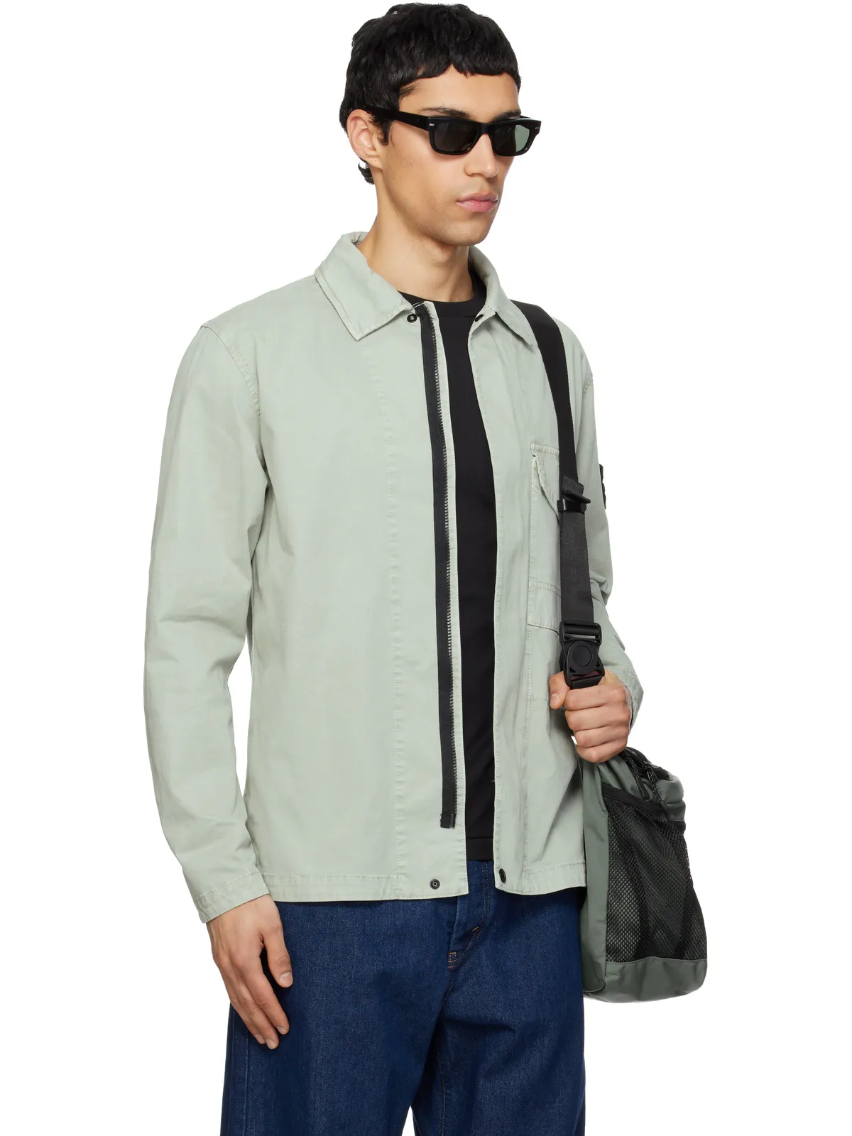 Stone Island 1200001 Organic Cotton Stretch 'Old' Effect ジャケット - 画像2