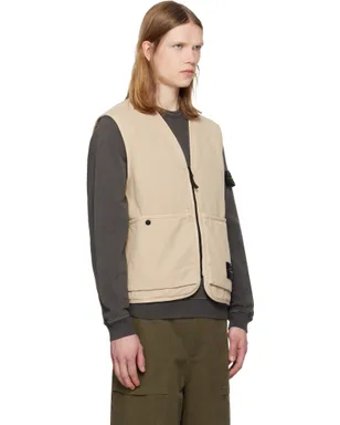 Stone Island 6100007 Organic Panama Cotton 'Old' Effect ベスト - サムネイル2