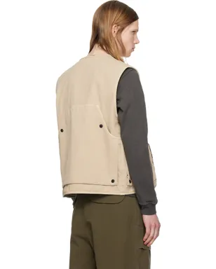 Stone Island 6100007 Organic Panama Cotton 'Old' Effect ベスト - サムネイル3