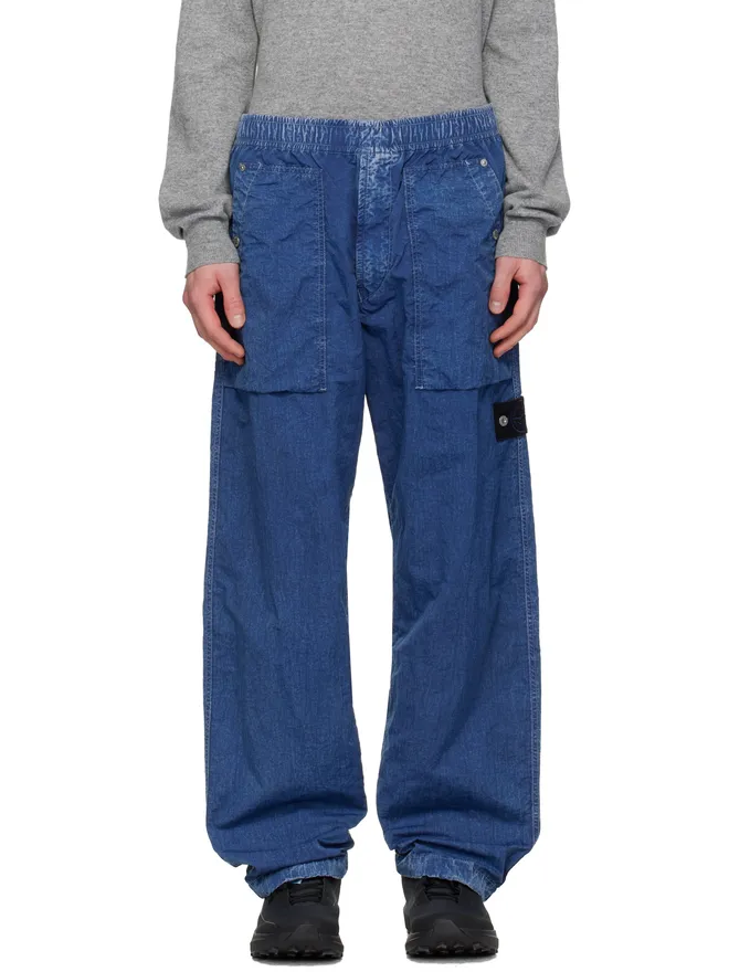 Stone Island Stone Island 3100001 Hollow Fibre Indigo-TC Marmo Corrosion トラウザーズの商品画像