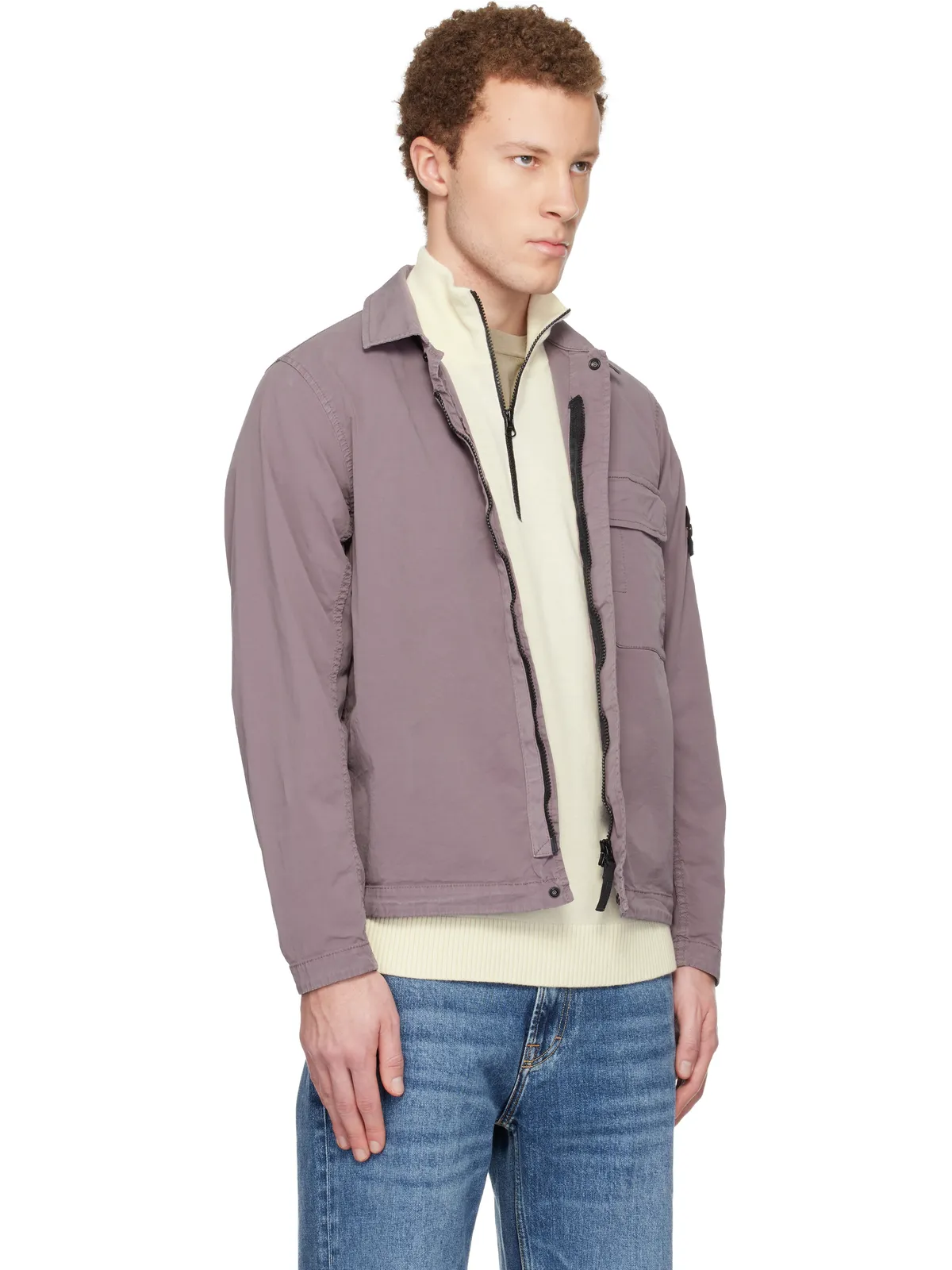 Stone Island 1200013 ストレッチ オーガニックコットン ツイル シャツ - 画像2