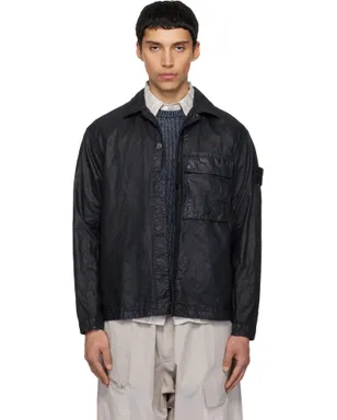 Stone Island 1200003 Organic-Look Nylon Panama-TC オーバーシャツ - サムネイル1