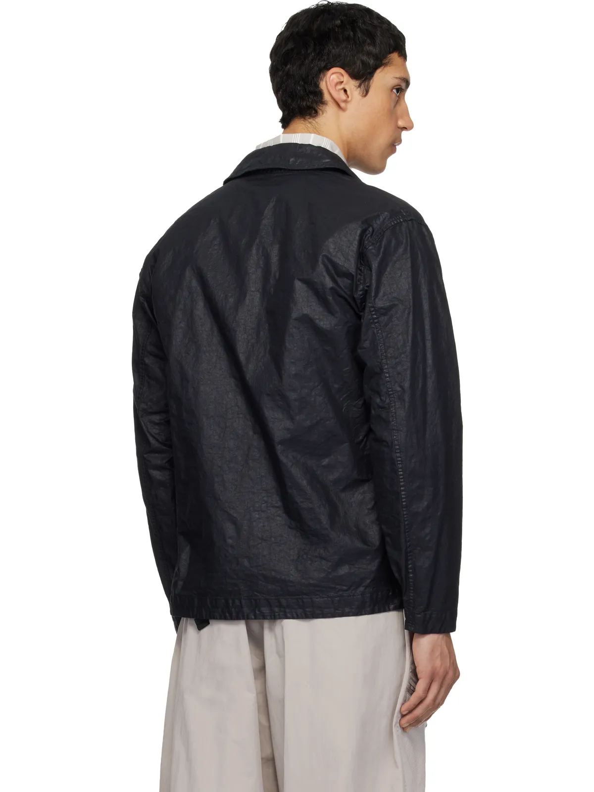 Stone Island 1200003 Organic-Look Nylon Panama-TC オーバーシャツ - 画像3