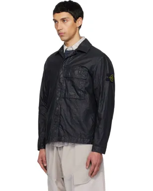 Stone Island 1200003 Organic-Look Nylon Panama-TC オーバーシャツ - サムネイル4