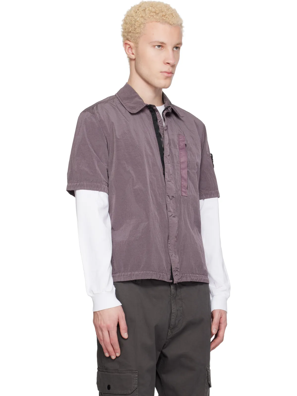 Stone Island 1200028 Nylon Metal ECONYL シャツ - 画像2