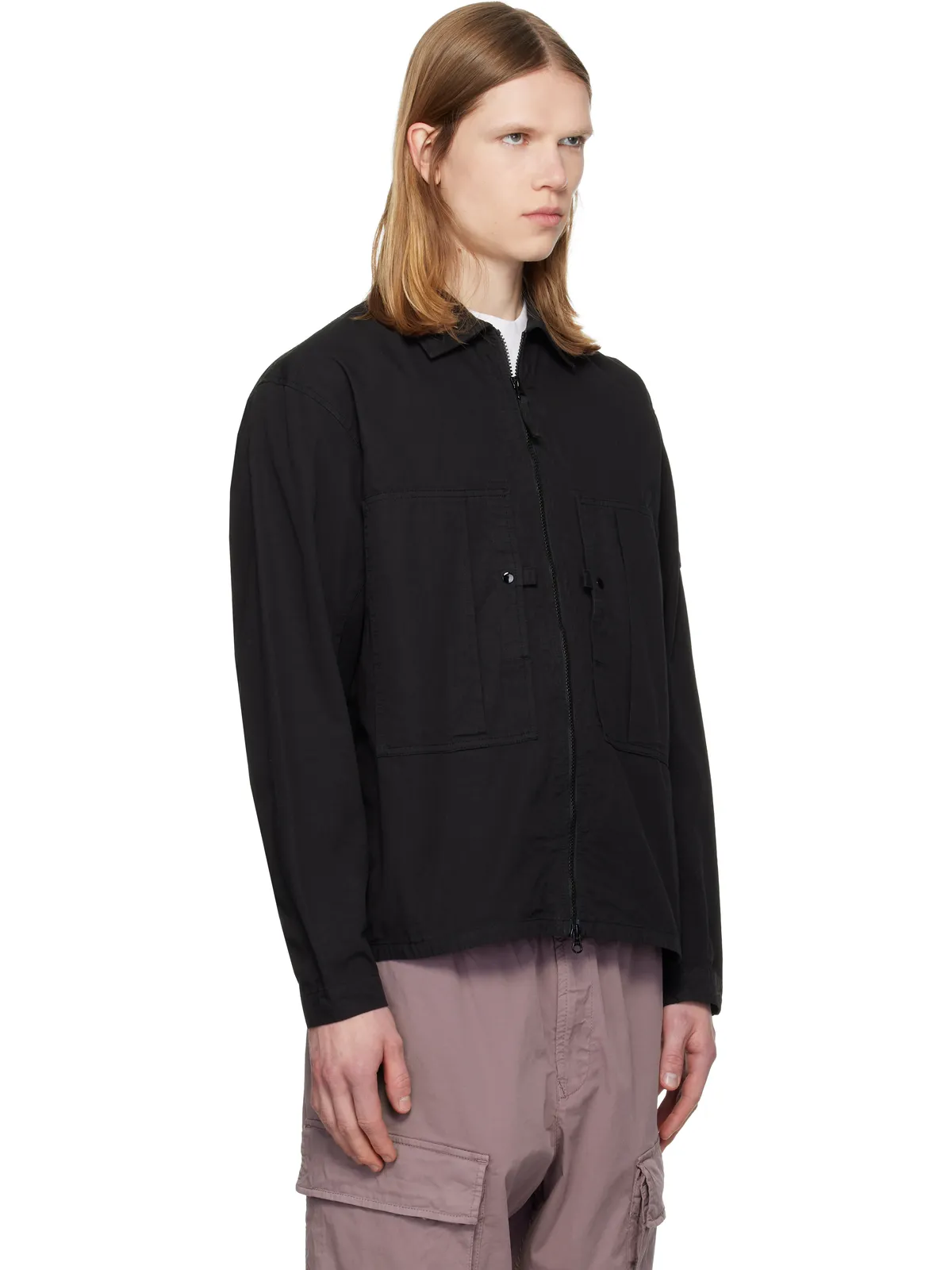 Stone Island 1200005 Mercerized Organic Cotton Ripstop オーバーシャツ - 画像2