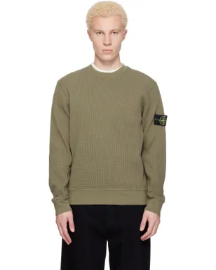 Stone Island 6100056 Organic Cotton Waffle Fleece スウェットシャツ - サムネイル1