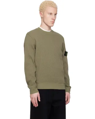 Stone Island 6100056 Organic Cotton Waffle Fleece スウェットシャツ - サムネイル2