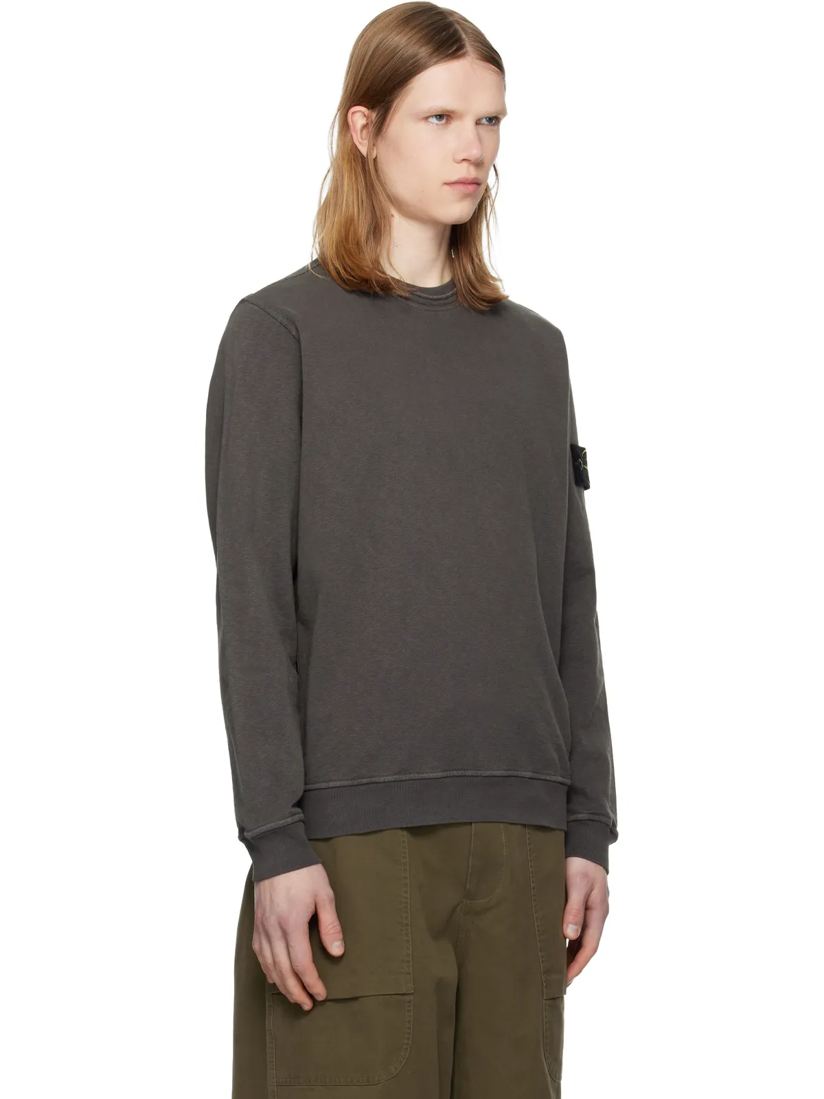 Stone Island 6100034 Malfilé Fleece 'Old' Effect スウェットシャツ - 画像2