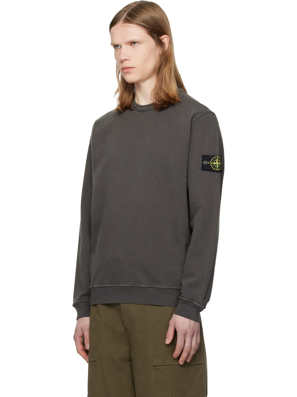 Stone Island 6100034 Malfilé Fleece 'Old' Effect スウェットシャツ - 画像4