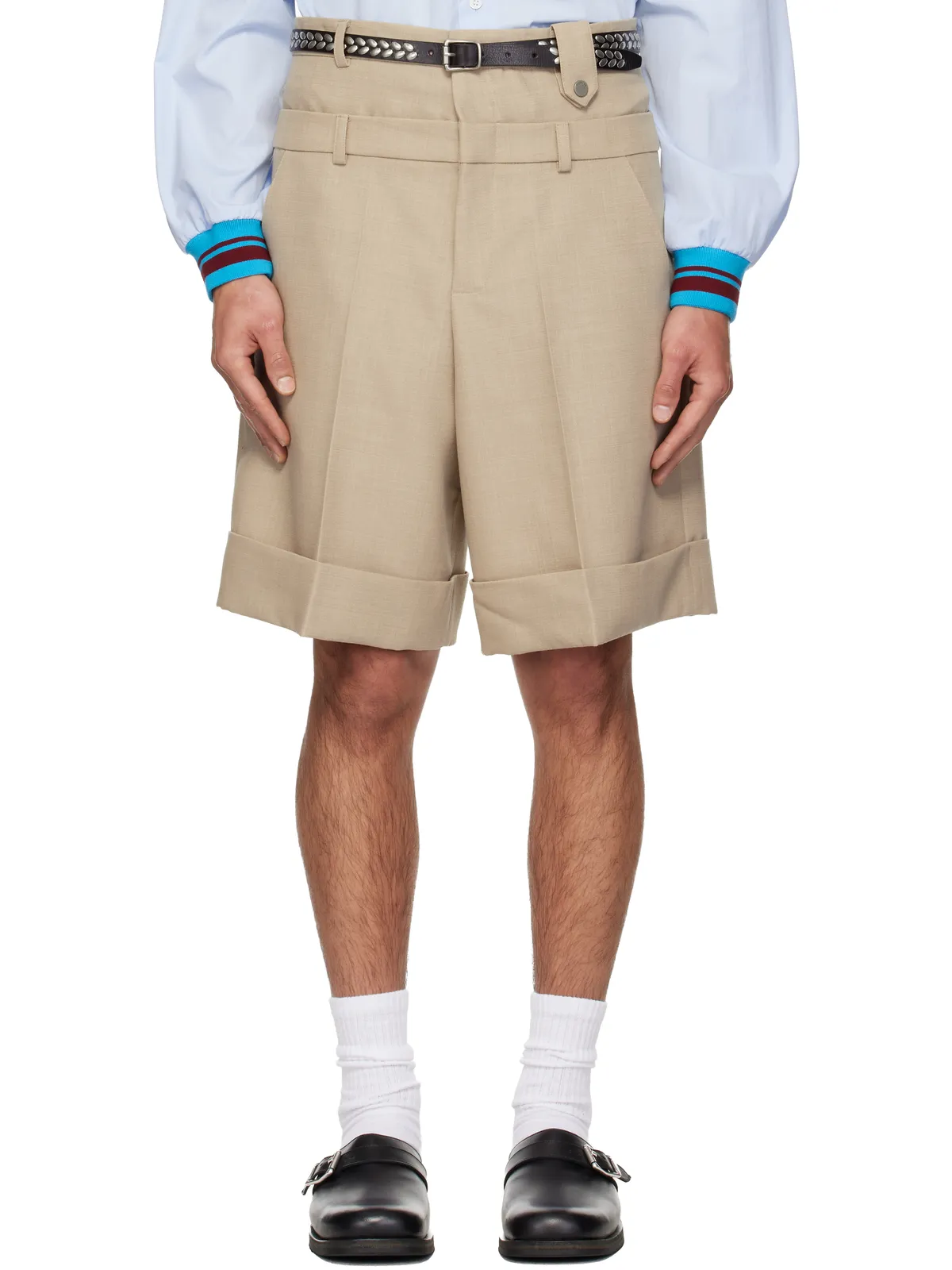 EGONlab Double Waist ウール ショートパンツ - 画像1