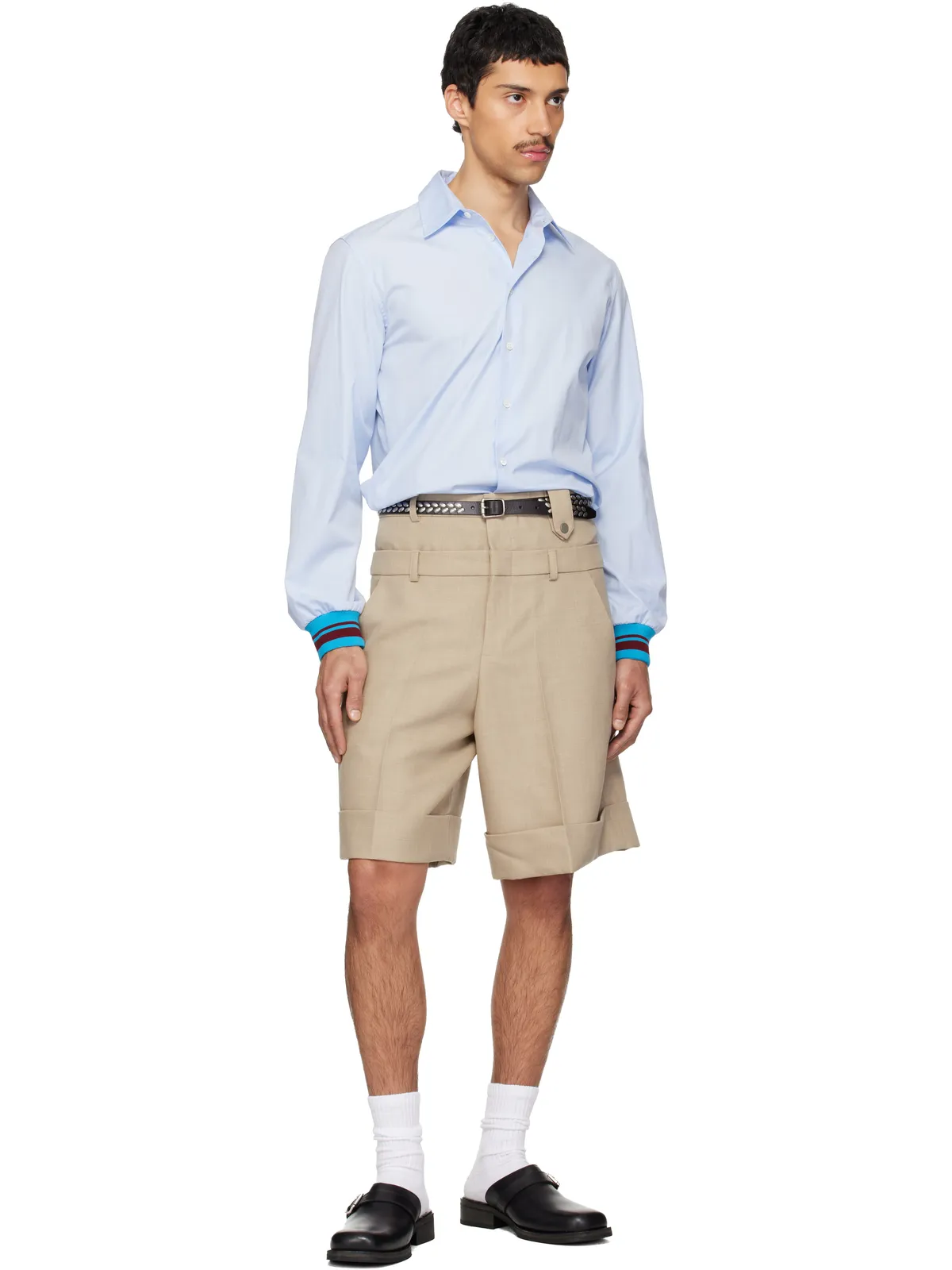 EGONlab Double Waist ウール ショートパンツ - 画像4