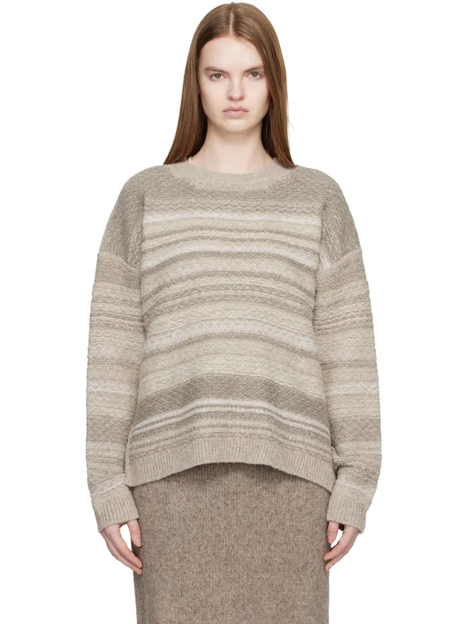 Lauren Manoogian Lauren Manoogian SSENSE限定 ジャカード クルーネックセーターの商品画像