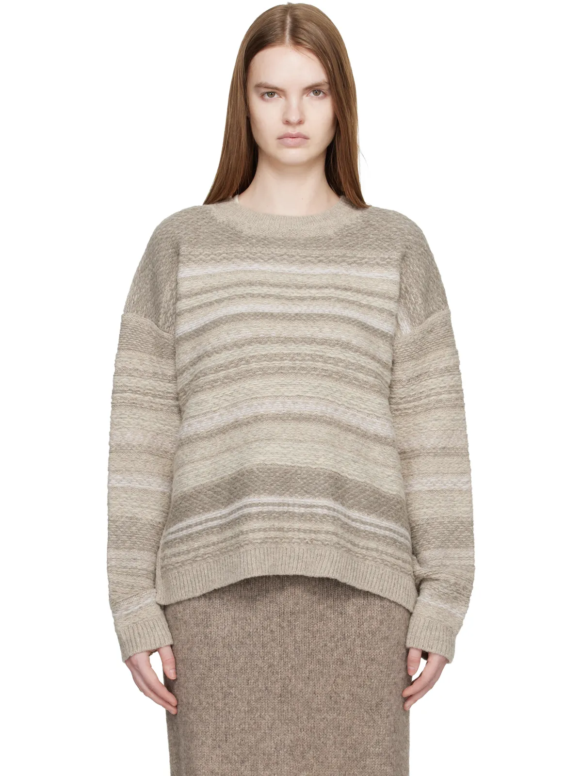 Lauren Manoogian SSENSE限定 ジャカード クルーネックセーター - 画像1