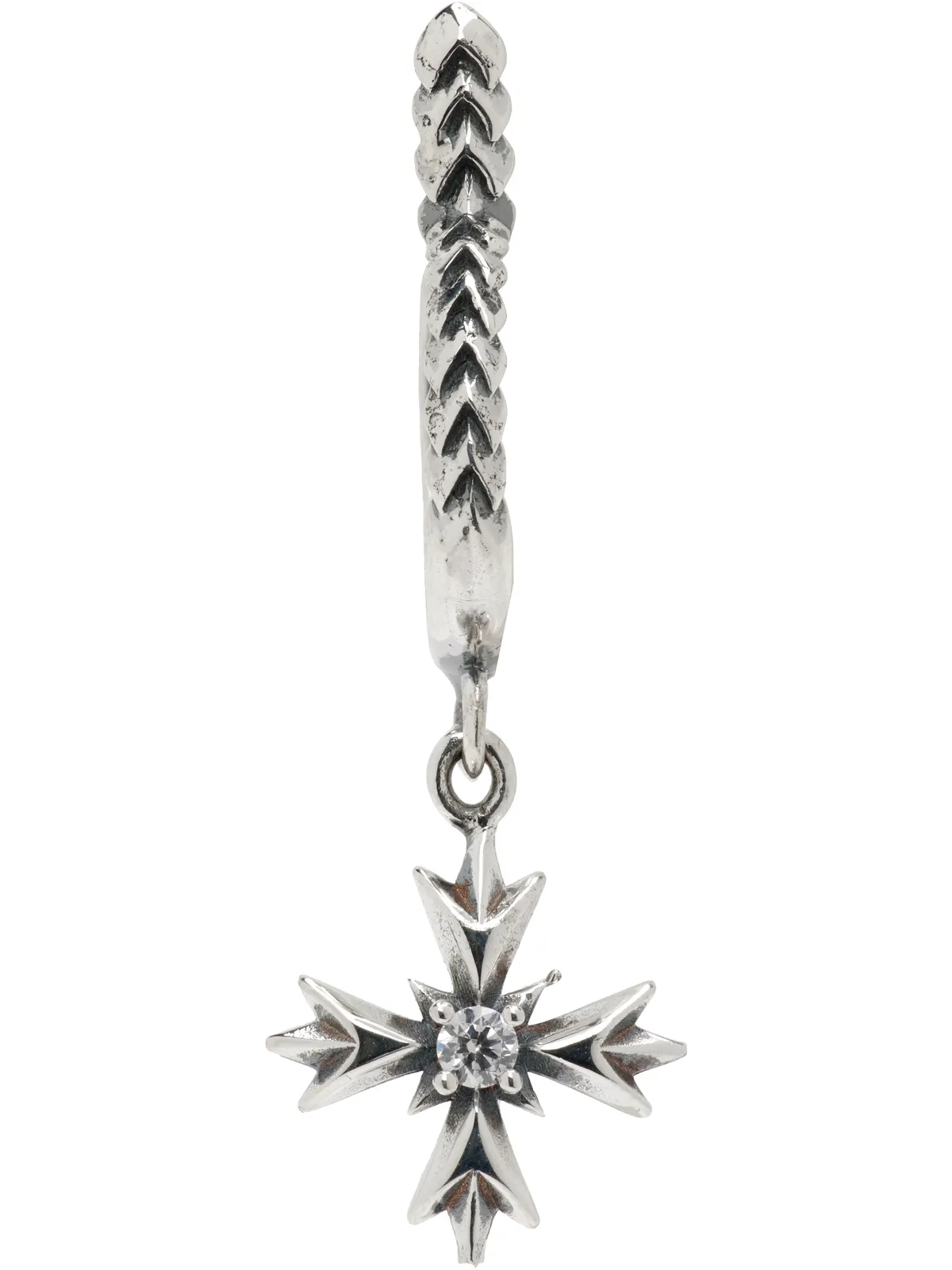 Emanuele Bicocchi Crest & Crystal シングル フープピアス - 画像1
