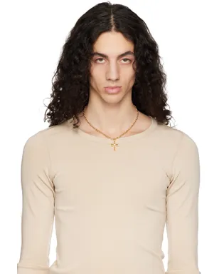 Emanuele Bicocchi ゴールド Beaded Chain Notre-Dame クロスネックレス - サムネイル2