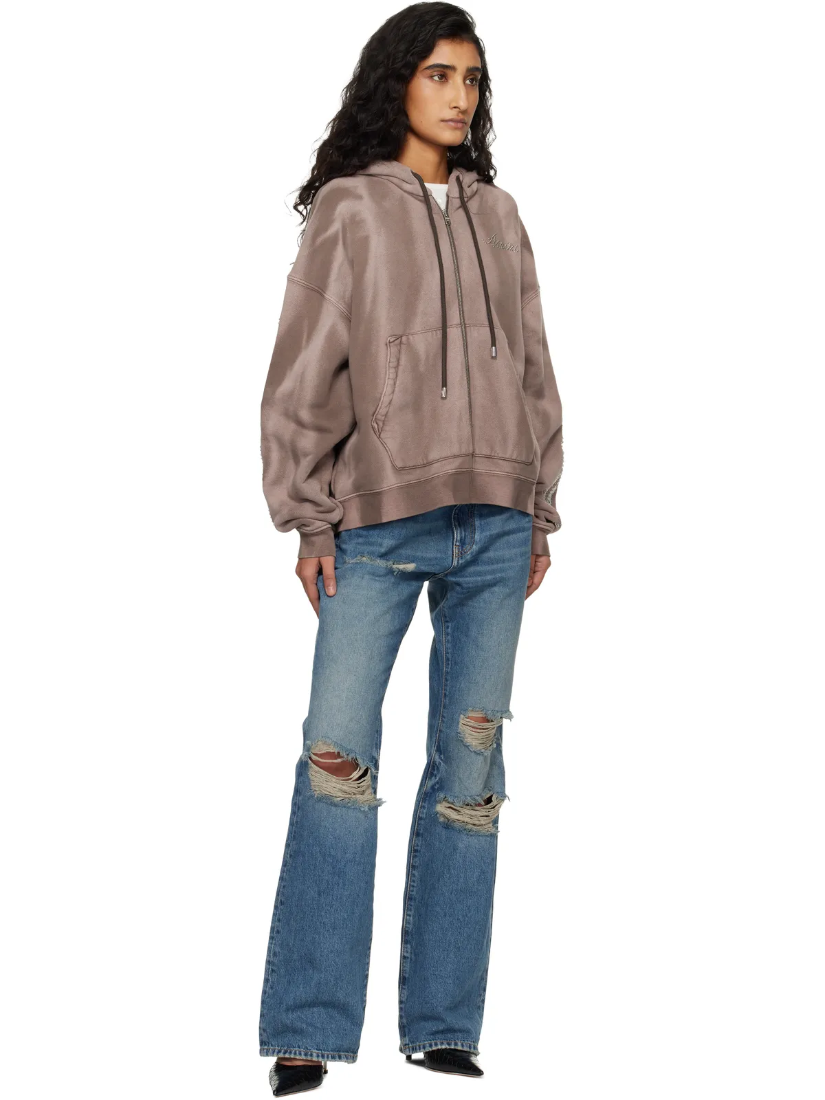 AMIRI Bones スタッズ ジップフーディ - 画像4