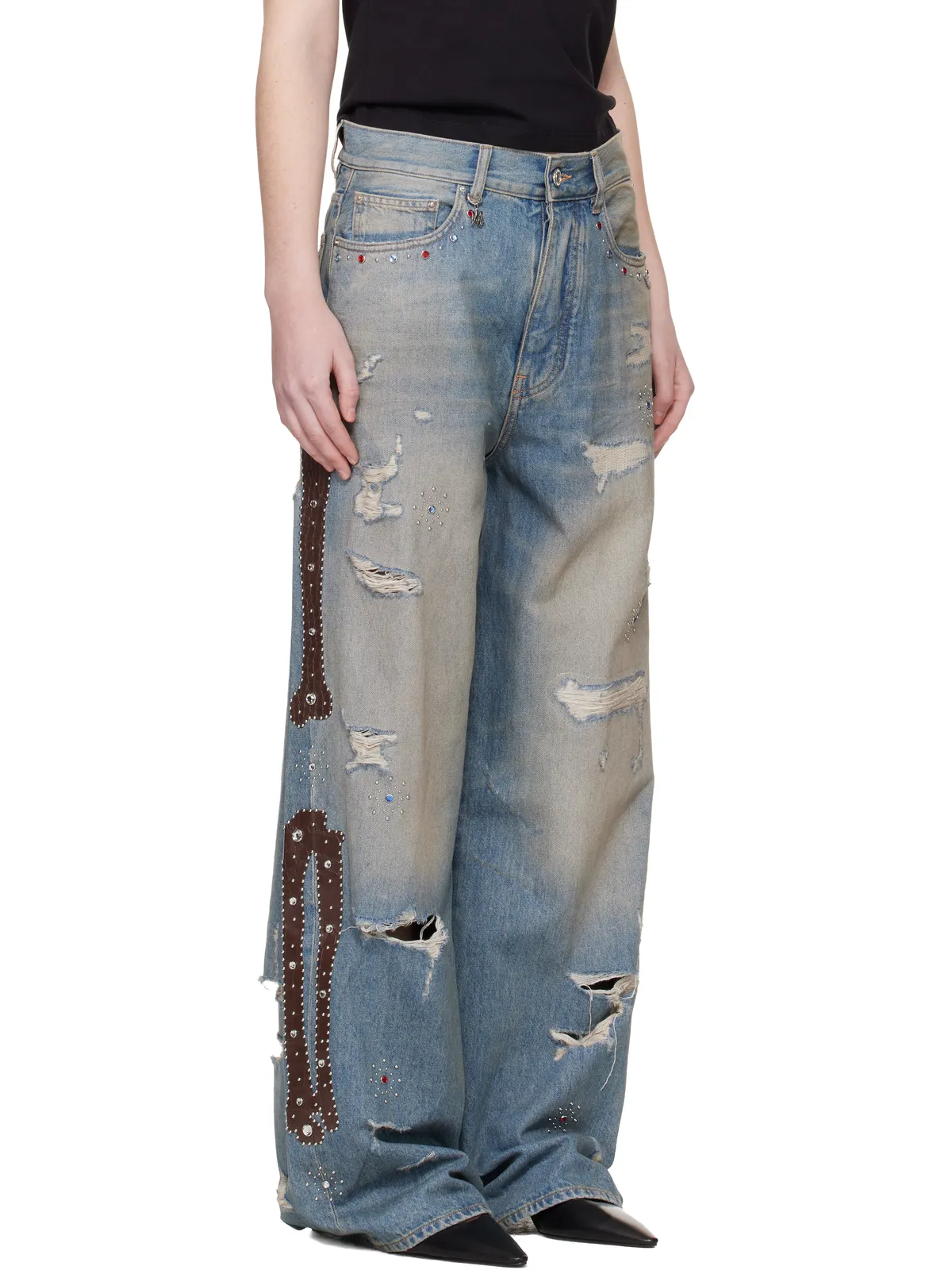 AMIRI Bones Studded ジーンズ - 画像2