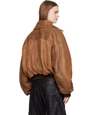 AMIRI フェード レザー ボンバージャケット - サムネイル3