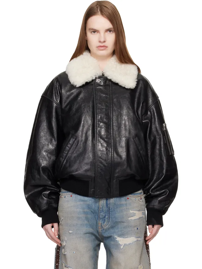 AMIRI AMIRI MA Quad レザー ボンバージャケットの商品画像
