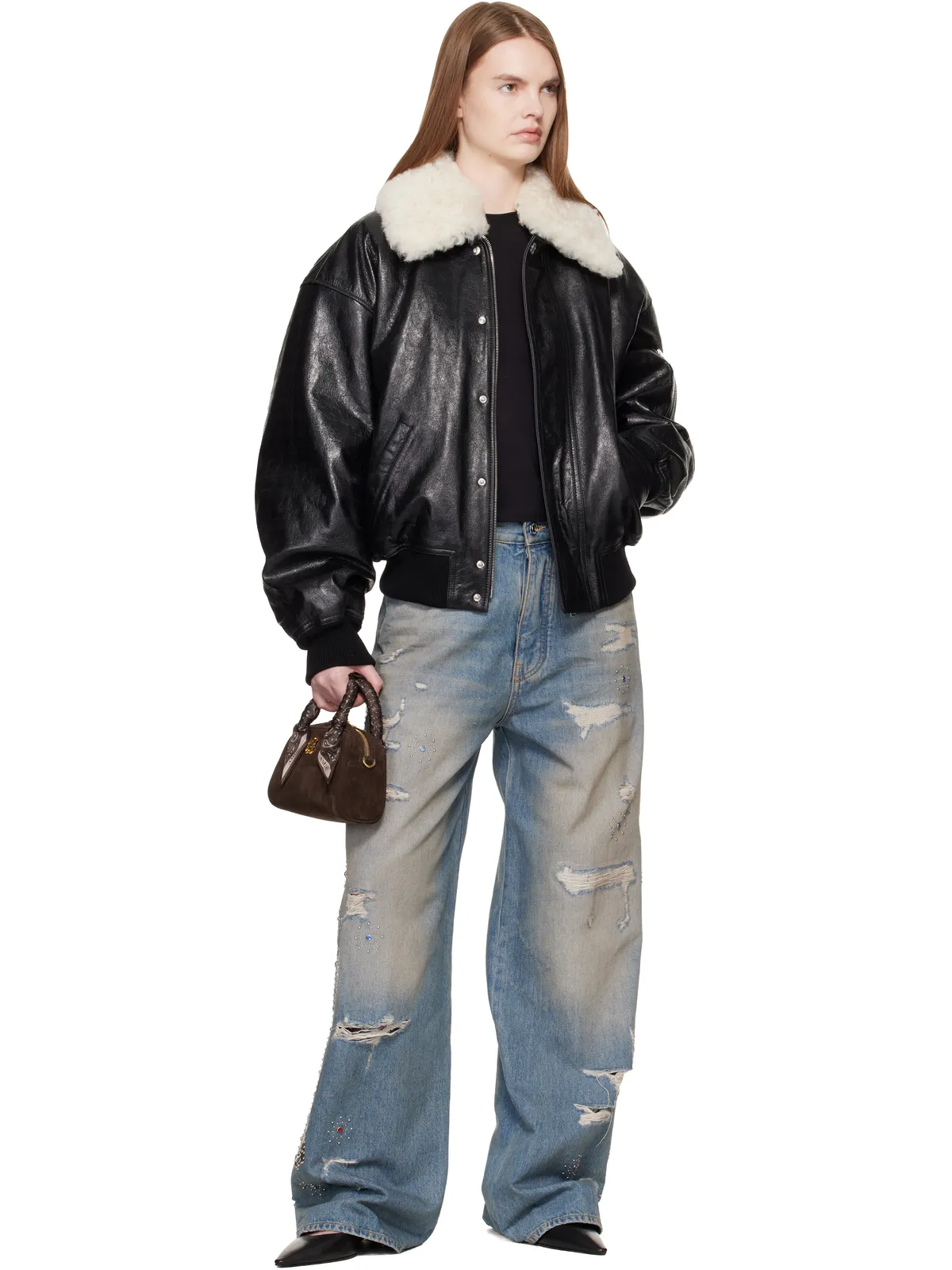 AMIRI MA Quad レザー ボンバージャケット - 画像4