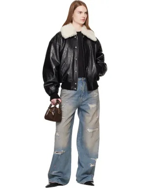 AMIRI MA Quad レザー ボンバージャケット - サムネイル4