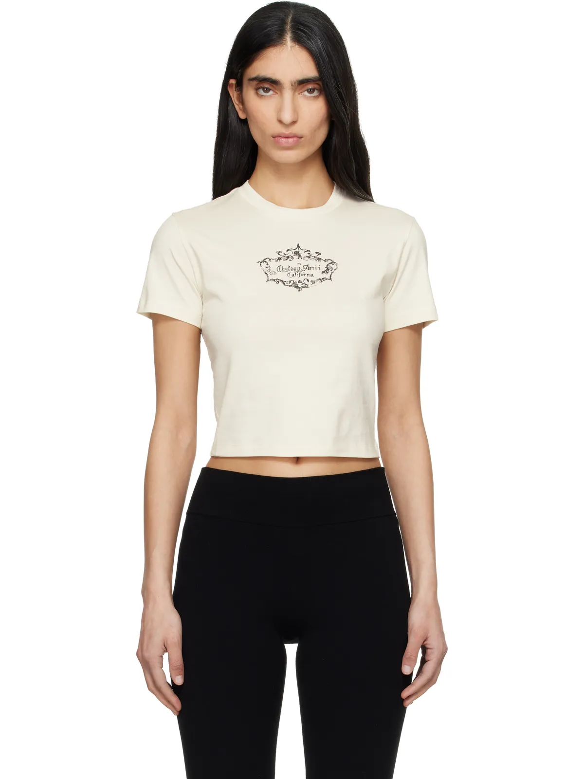 AMIRI 'Chateau' Crest ベビーTシャツ - 画像1