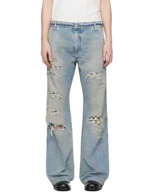 AMIRI Checkered Repair ブーツカット ジーンズ - サムネイル1