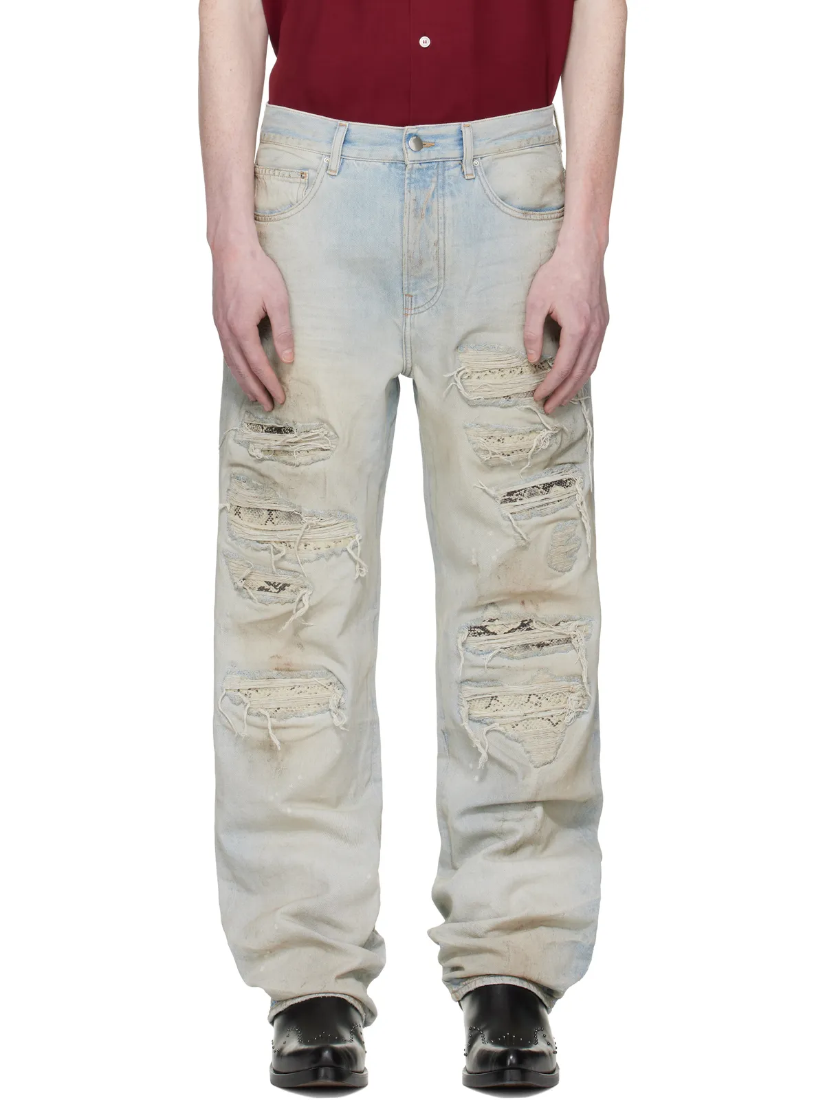 AMIRI Snake Thrasher ストレートジーンズ - 画像1