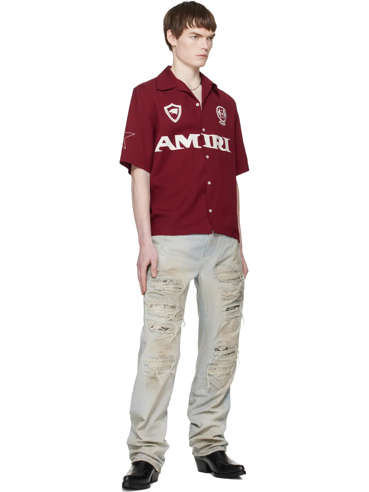 AMIRI Snake Thrasher ストレートジーンズ - 画像4