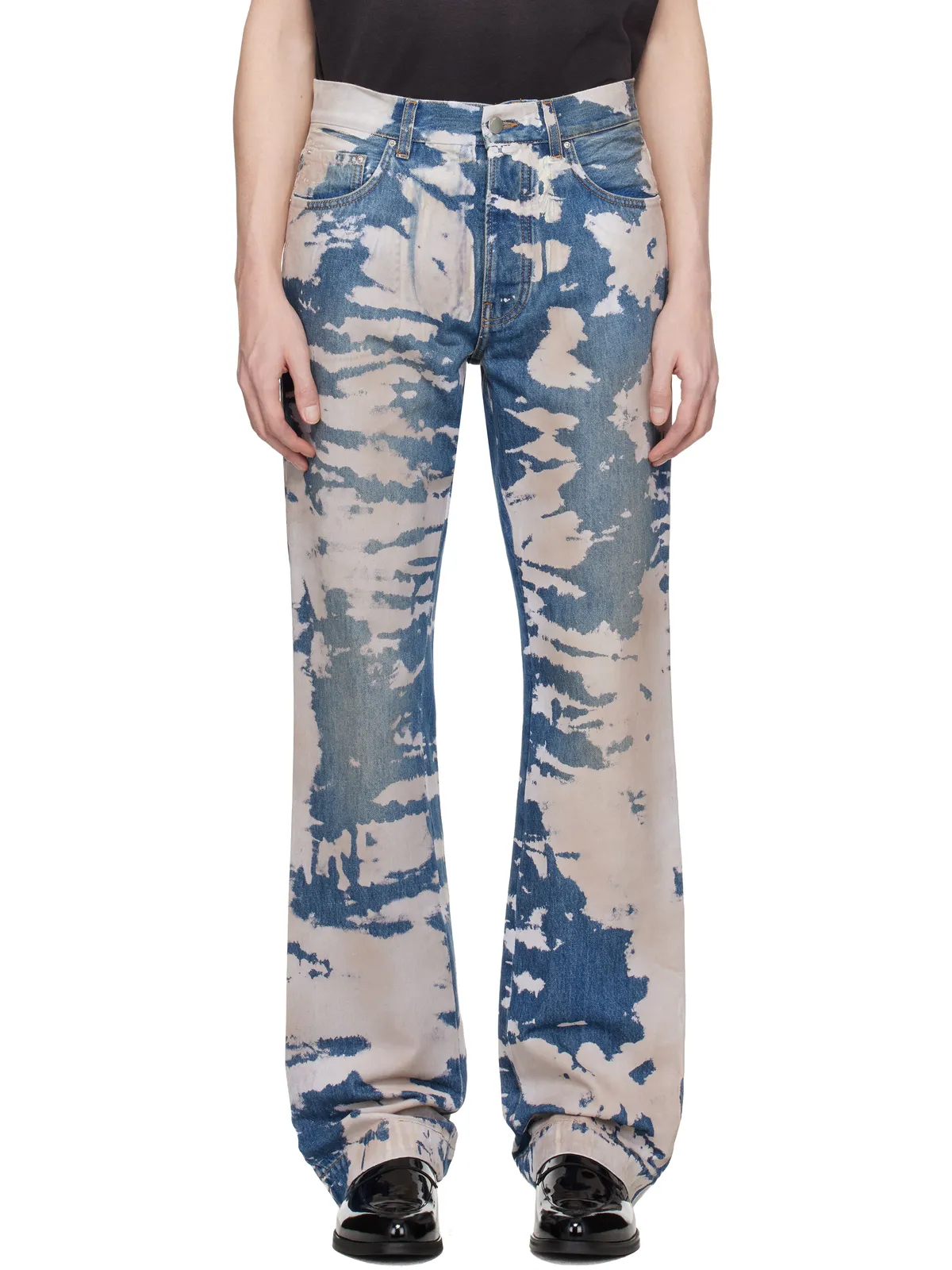AMIRI Bleached Straight フレアジーンズ - 画像1