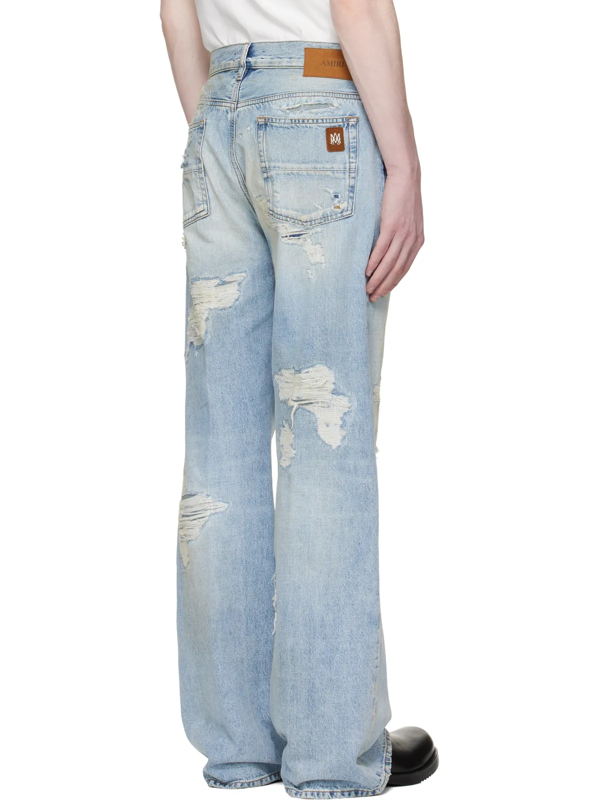 AMIRI ディストレス ブーツカット ジーンズ - 画像3