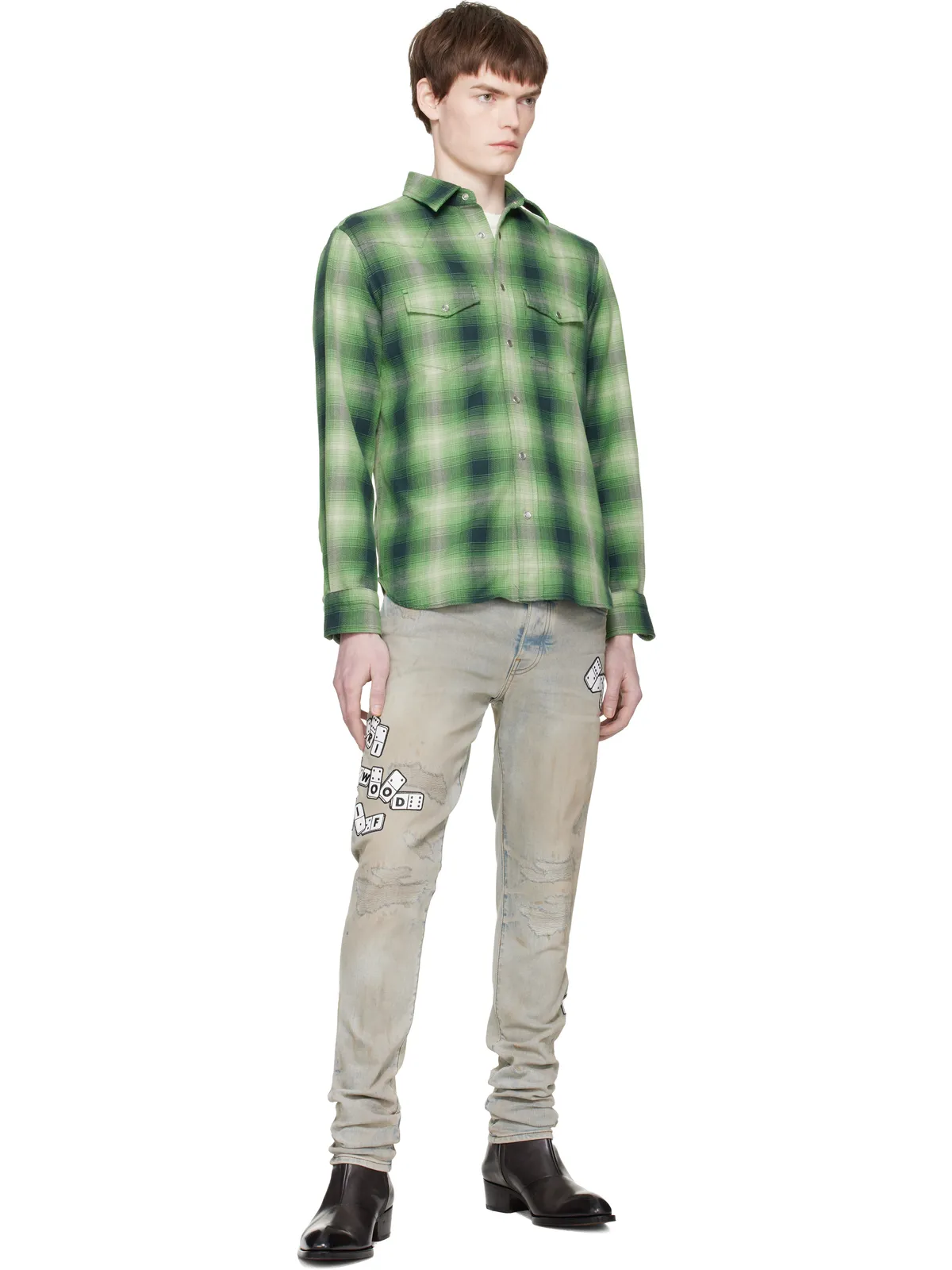 AMIRI Domino Appliqué スキニージーンズ - 画像4