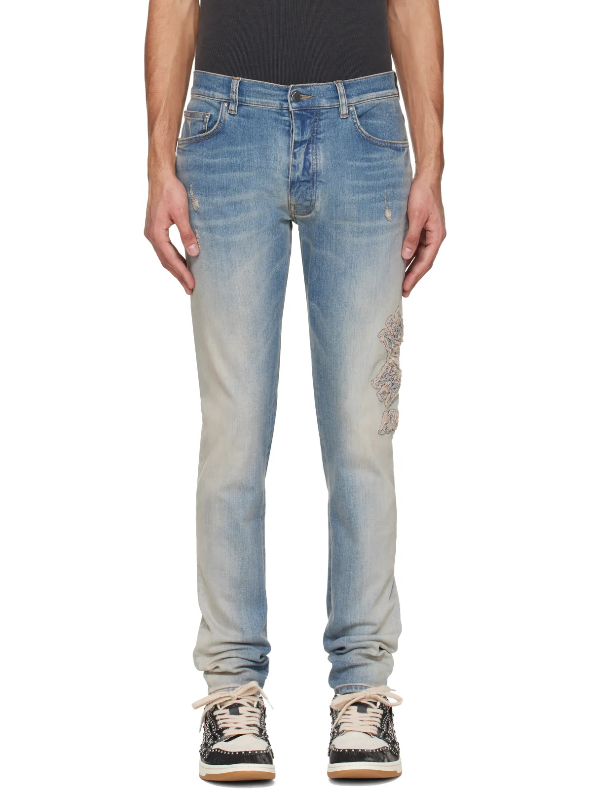 AMIRI MA Quad Applique スキニージーンズ - 画像1