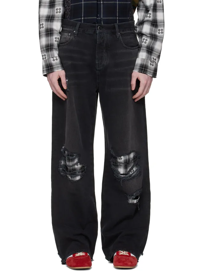 AMIRI AMIRI Flannel Repair バギージーンズの商品画像
