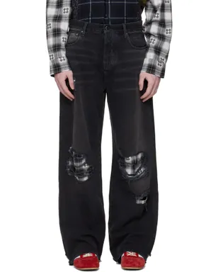 AMIRI Flannel Repair バギージーンズ - サムネイル1