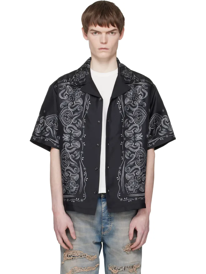 AMIRI AMIRI Bandana Paint オーバーサイズ ボウリングシャツの商品画像