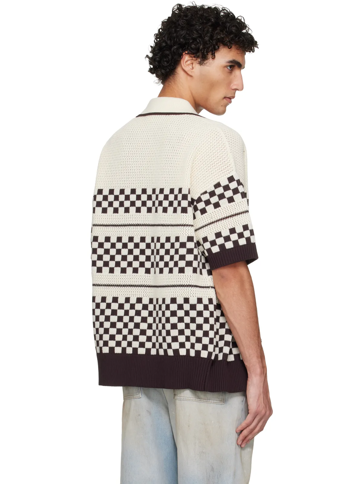 AMIRI ブロックチェック メッシュ シャツ - 画像3