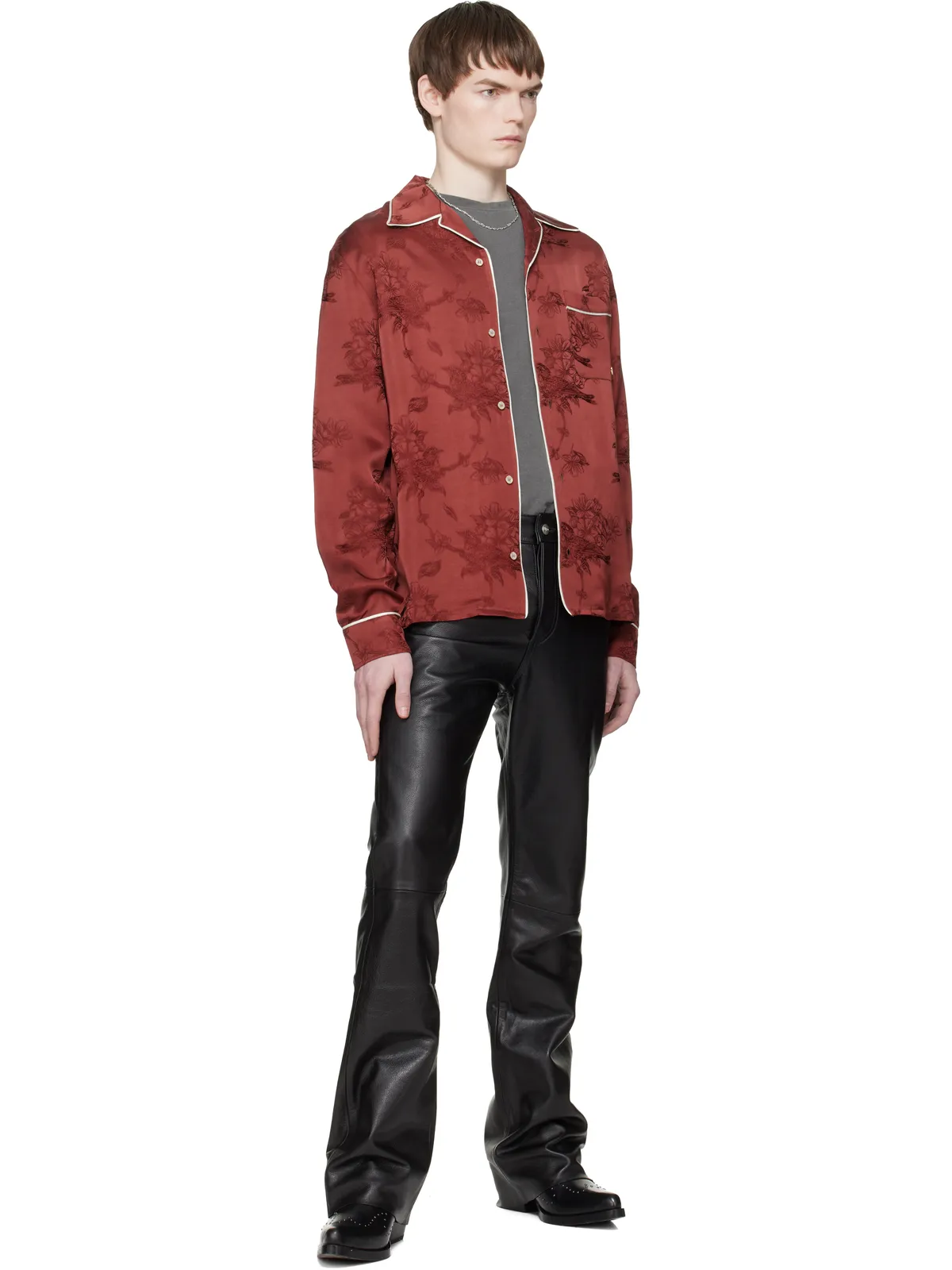 AMIRI Floral ジャカード パジャマシャツ - 画像4