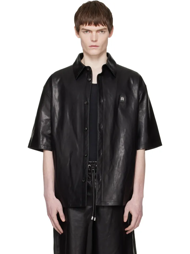 AMIRI AMIRI MA オーバーサイズ レザー シャツの商品画像